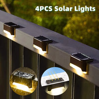 Solar LED Lights Outdoor Garden Light Stairs Deck Lamp Solar Lights Waterproof Solar Step Light for Patio Yard Garden Decor