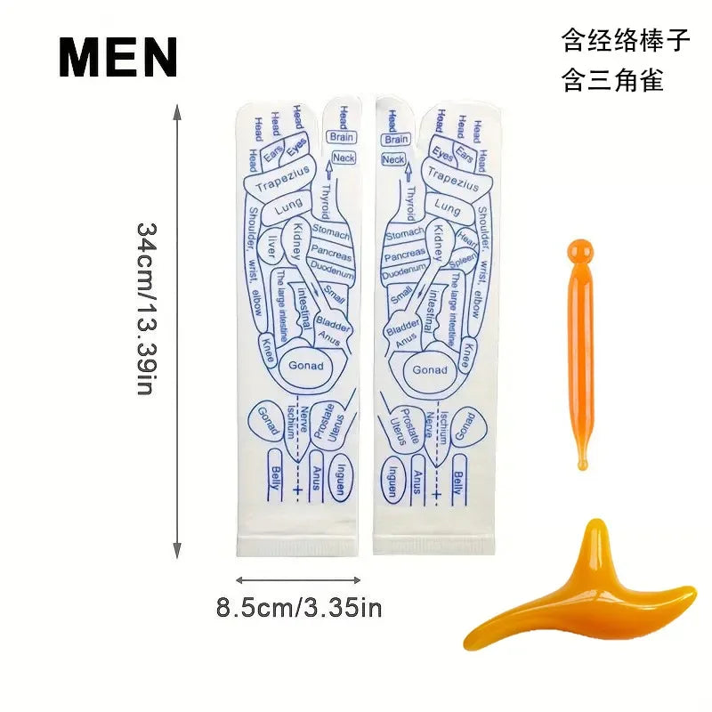 Massage Relieve Tired Feet Socks Acupressure Foot Massager Reflexology Socks Foot Acupoint Massage Tool Physiotherapy Foot Care